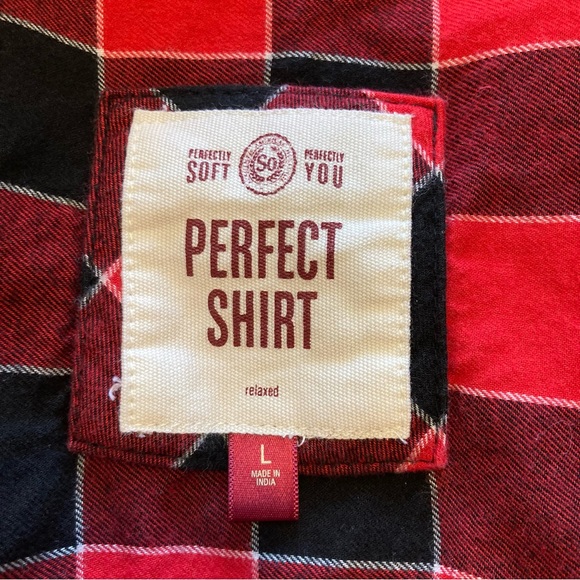 PERFECT SHIRT SOFT BUFFALO PLAID FLANNEL WOMEN SHIRT - MED/LG - Picture 8 of 8